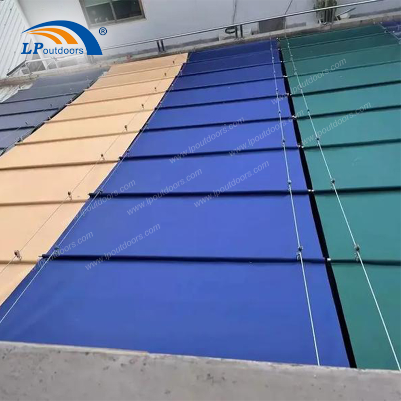 tecido de pérgola retrátil colorido