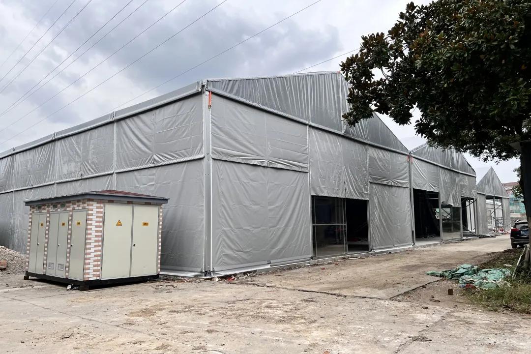 outdoor industrial tent barraca industrial ao ar livre