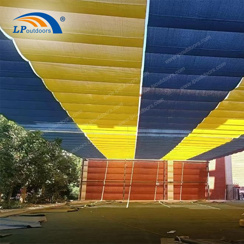 pérgola hdpe retrátil-amarelo-amarelo-amarelo