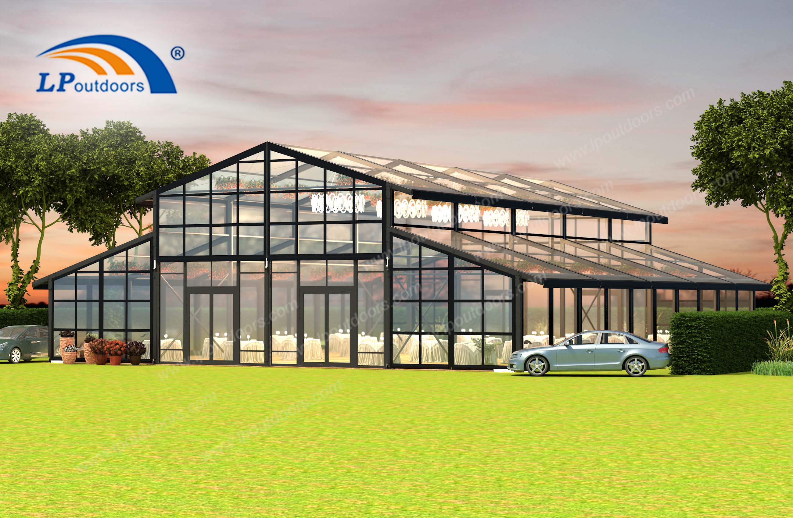 Barraca do átrio 3D