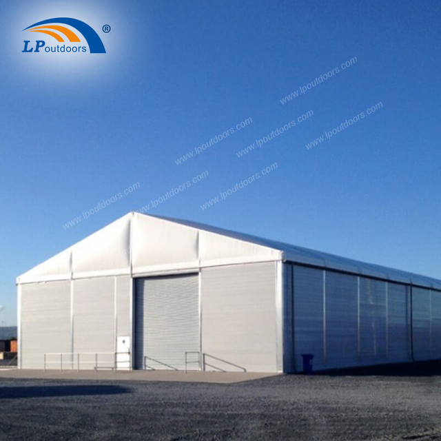 Barraca de alumínio inflável dobro do armazém do telhado do PVC da isolação térmica para a oficina industrial provisória