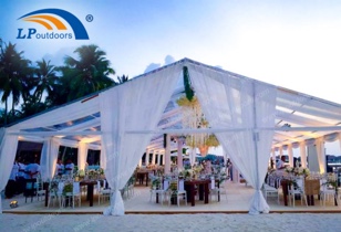 Barraca de jardim de casamento de alta qualidade com tela de céu transparente ao ar livre traz mais possibilidades para eventos