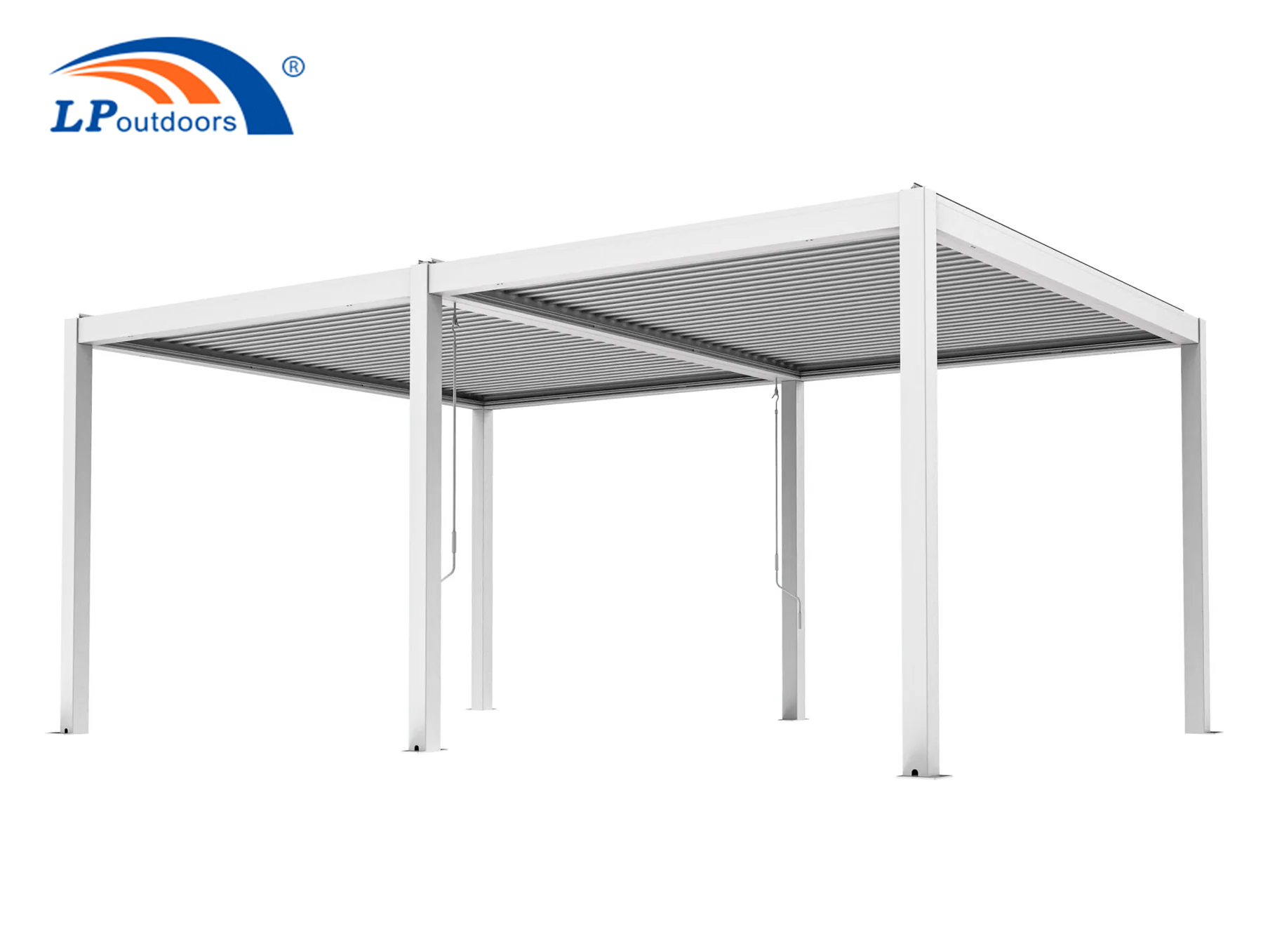 toldo dobrável automático branco claro