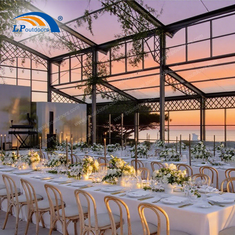 2025 Elegante PVC Black Atrium Wedding & Event Tent