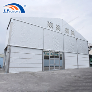 21m Clear Span Span Dupla Camada Projeto 8M Altura lateral Tenda para armazenamento de armazém e eventos em larga escala com exaustor