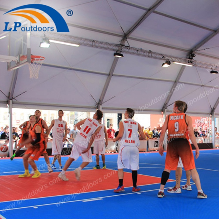 Como planejar uma barraca de quadra de basquete coberta