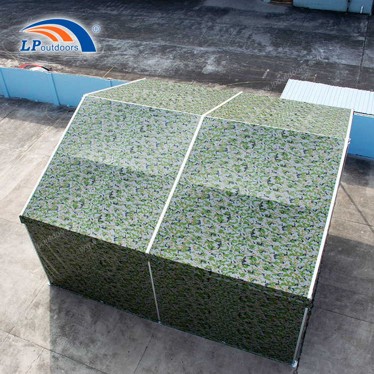 Tenda de armazenamento militar camuflada de 10 m para operação tática