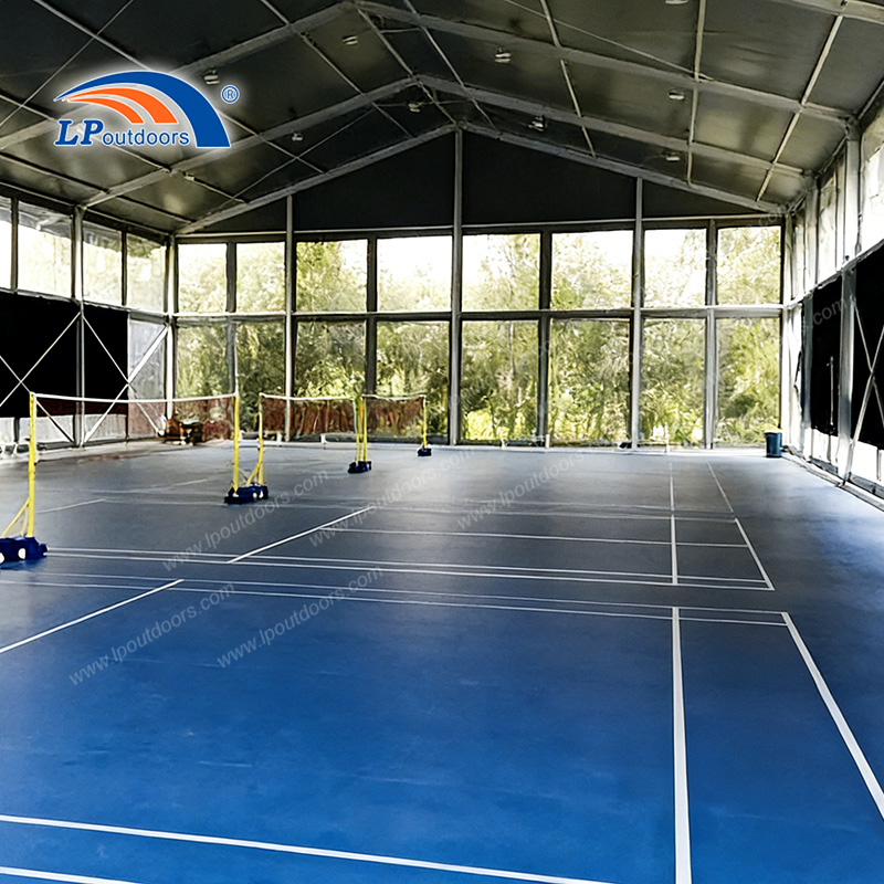 Cobertura de quadra de badminton com estrutura de alumínio e solução para estádio