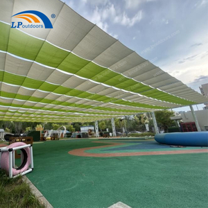 Pérgula retrátil HDPE com tecido externo de longa duração para abrigo solar