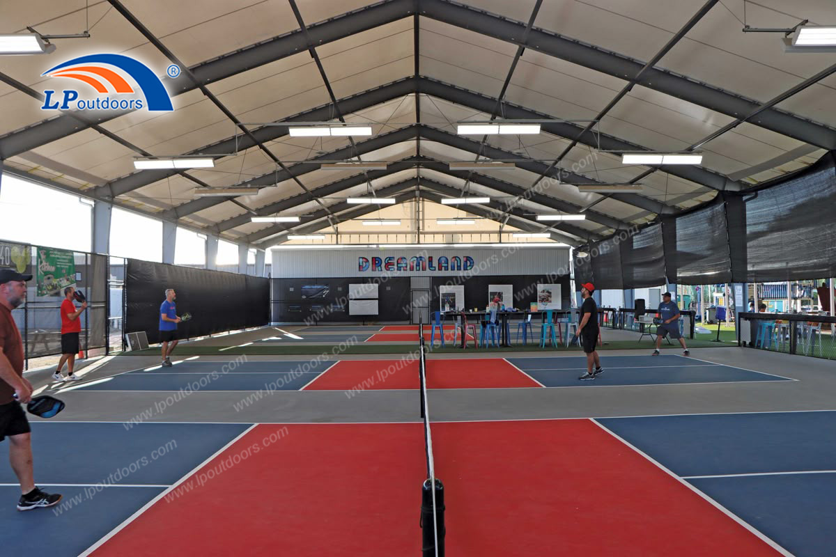 Estrutura de sombra padrão do tamanho da quadra de pickleball