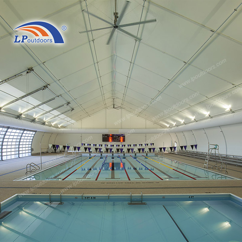 Cobertura de piscina curva de alumínio durante todo o ano