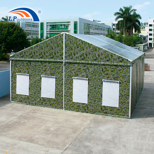 Tenda de armazenamento militar camuflada de 10 m para operação tática