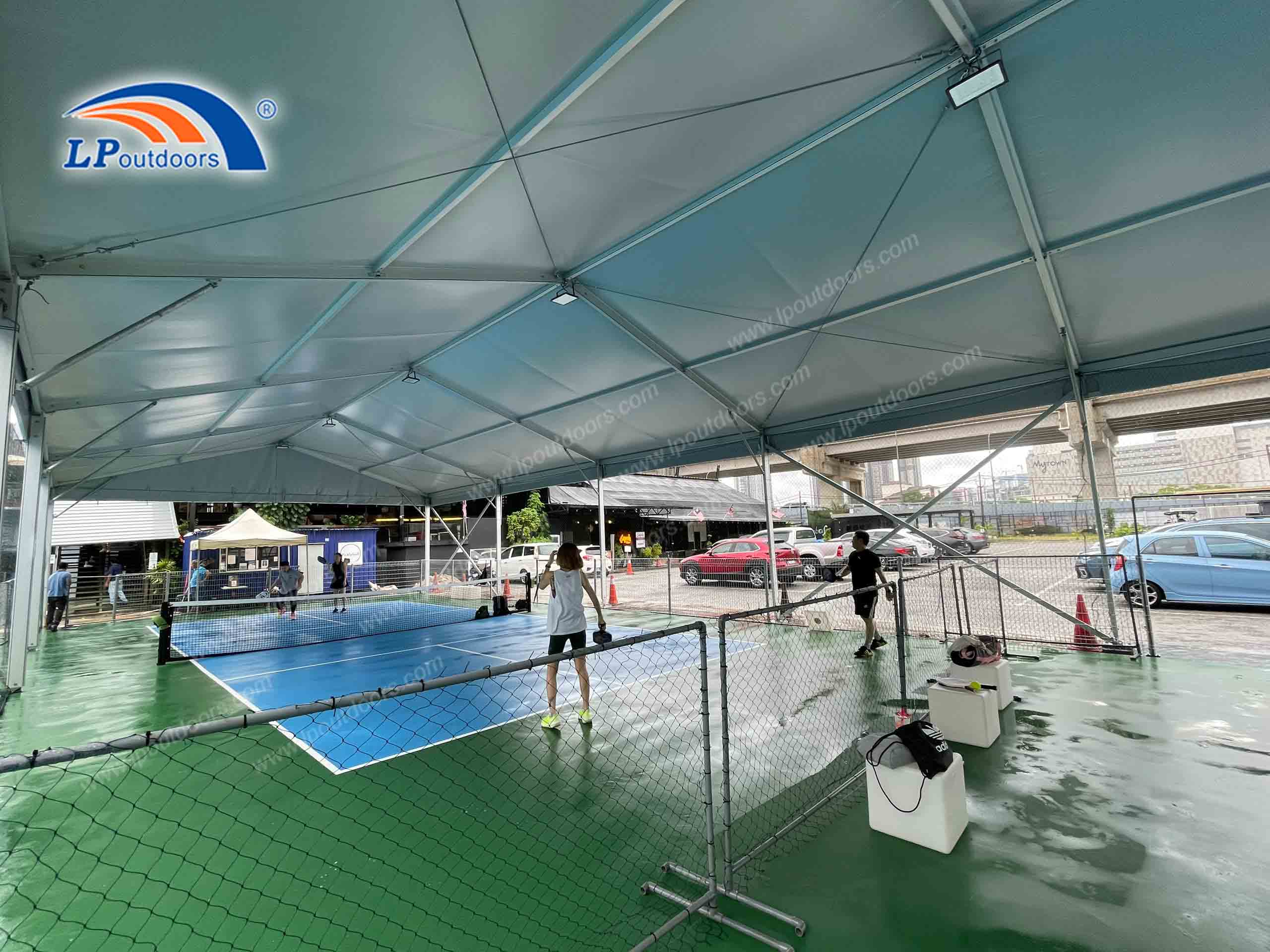 Estrutura de sombra padrão do tamanho da quadra de pickleball