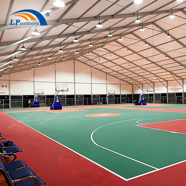Tendas profissionais para quadras de basquete cobertas | Arenas Esportivas Modulares