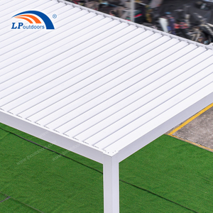 Pergola de alumínio com persianas bioclimáticas revestidas em pó da grelha da plataforma das ripas do metal