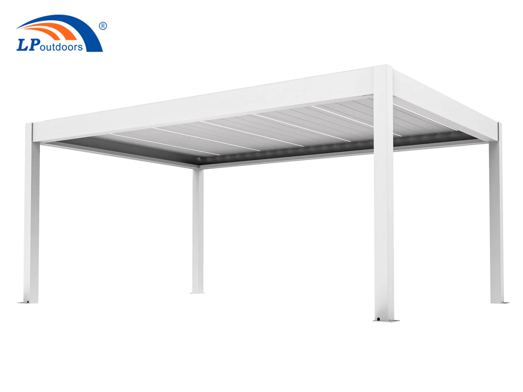 toldo dobrável automático branco claro