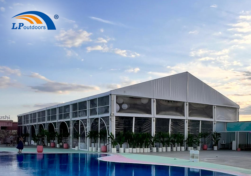 Tenda de festa 20X40M de altura lateral de 6m