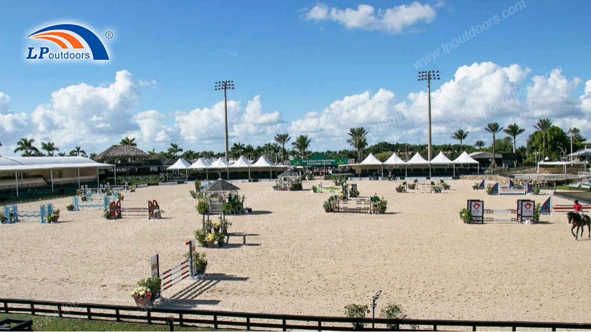 Tenda para eventos equestres de pagode | Rider Lounge e cobertura para espectadores