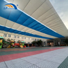 Pérgola retrátil HDPE com tecido externo duradouro para abrigo solar