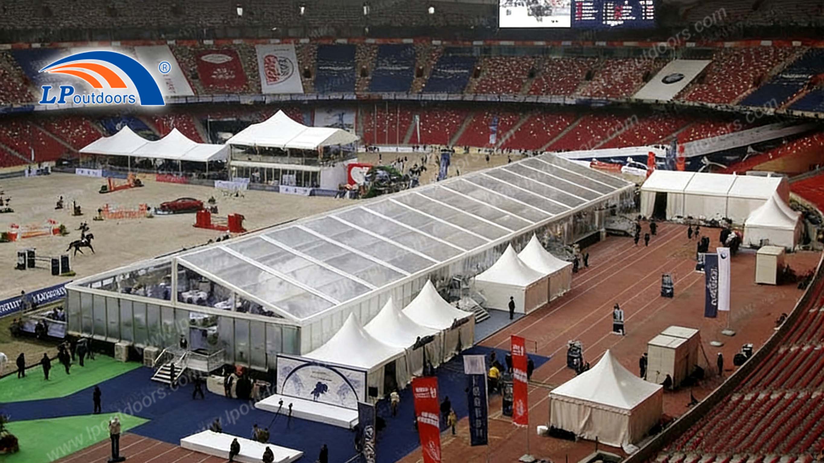Tenda para eventos equestres de pagode | Rider Lounge e cobertura para espectadores