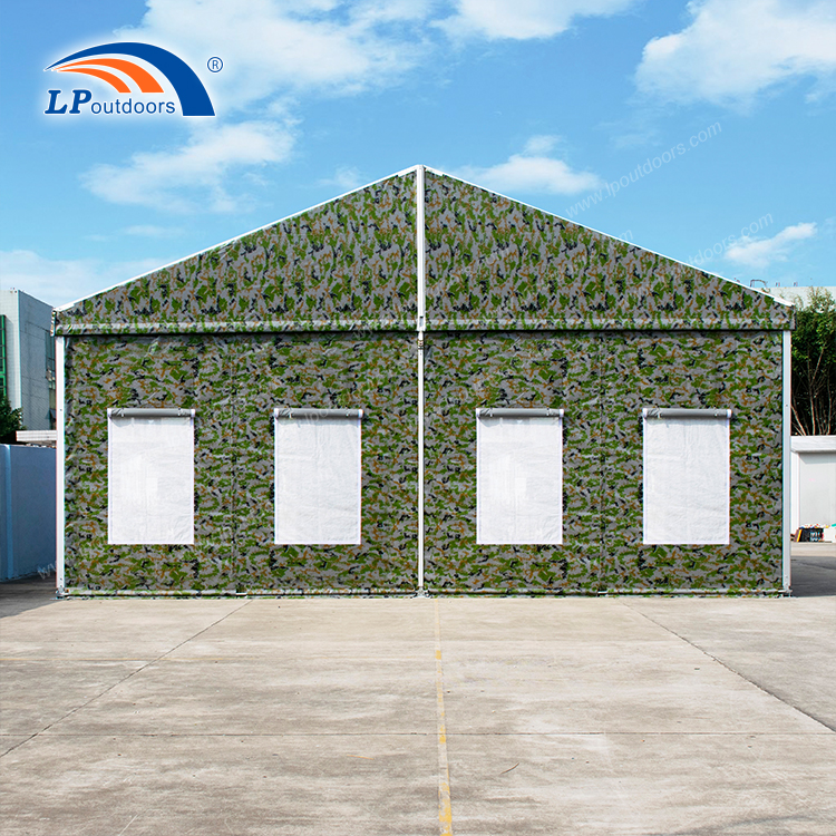 Tenda de armazenamento militar camuflada de 10 m para operação tática