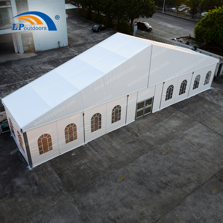 Construção de tenda de alumínio para armazém portátil com grande espaço de armazenamento