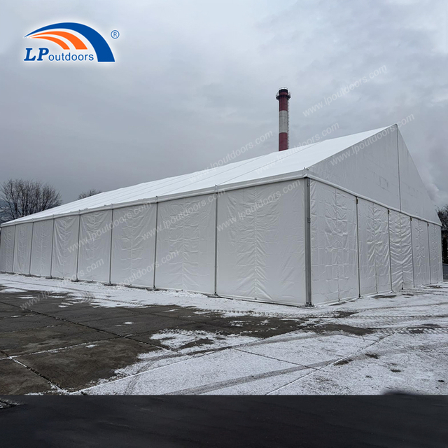 Estrutura de armazém de alumínio industrial com carga de neve pesada para climas frios
